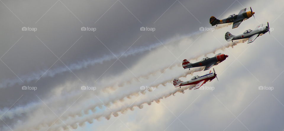 Airplane, Aircraft, Jet, Smoke, Flight