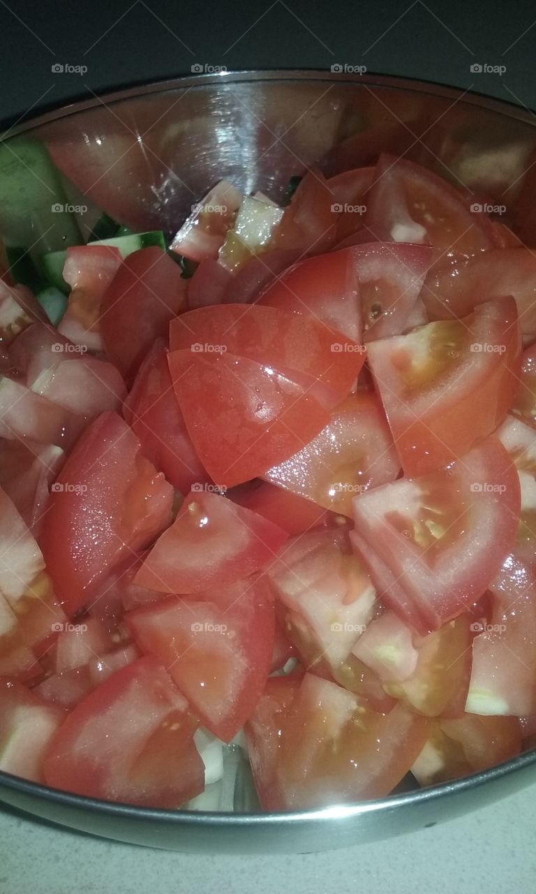 Sliced tomatoes