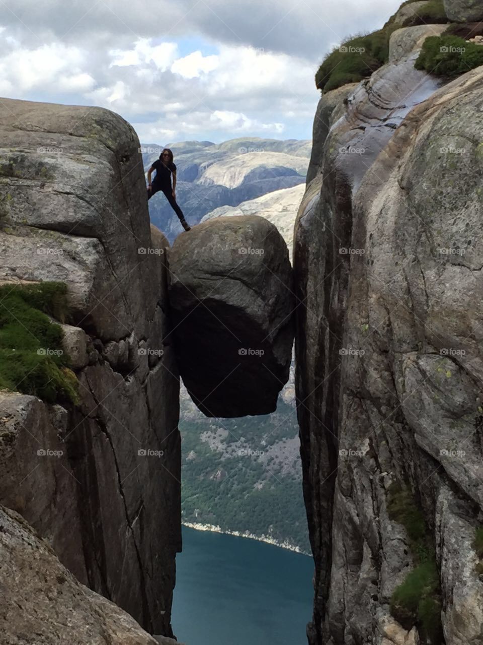 The famous Kjerag bolt in Norway