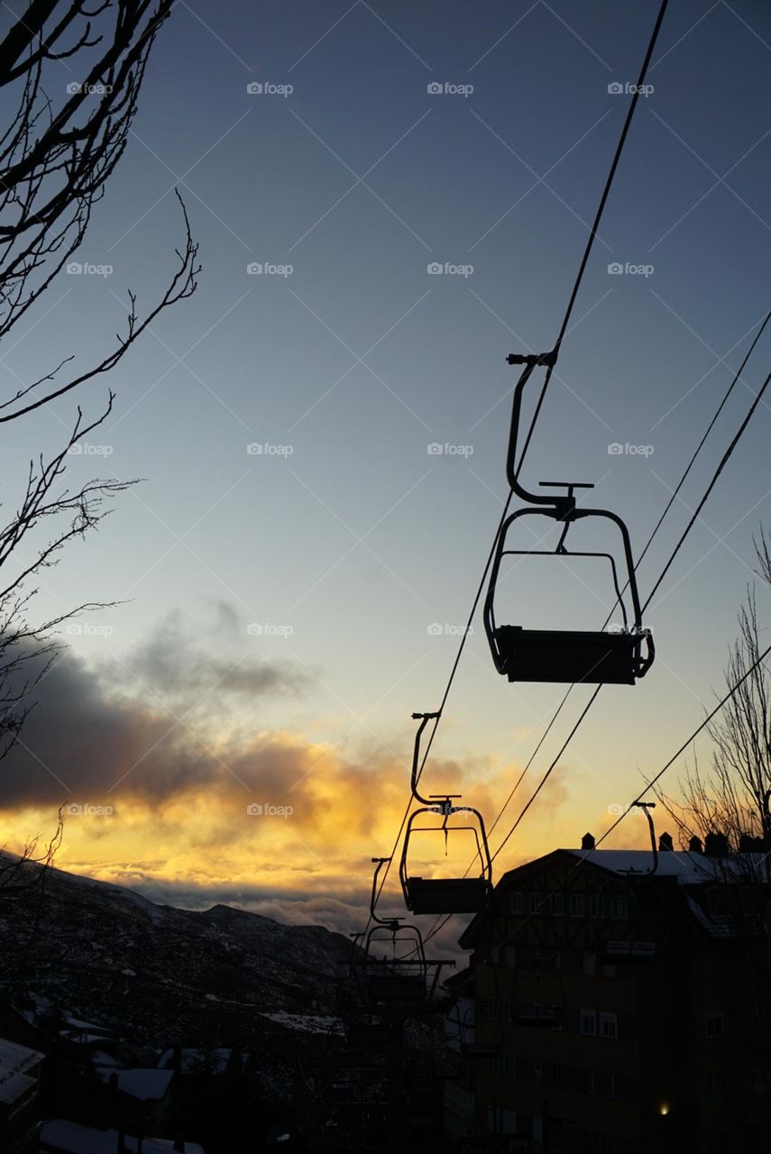 Sunset#cable#cars