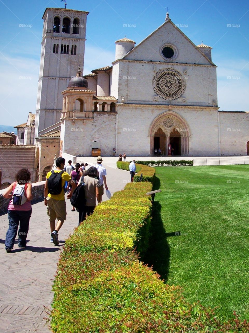 Assisi, Italy: Students visiting the Basilica of St. Francis