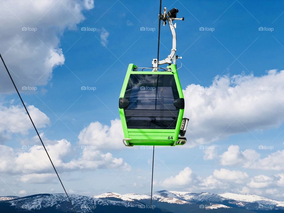 Green gondola 