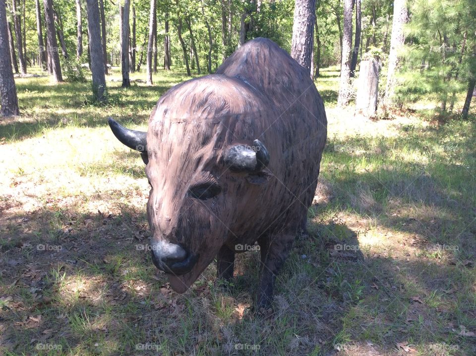 sculpture in the woods