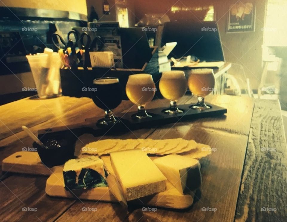 Beer and cheese pairing. Perfect pair!