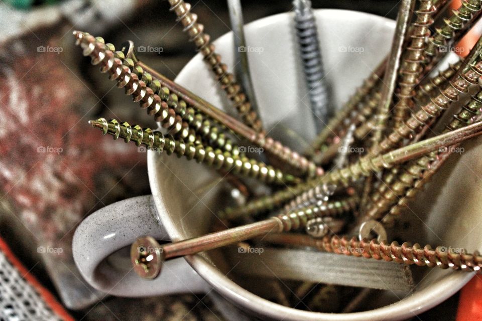 Screws in Rustic Tool Shed