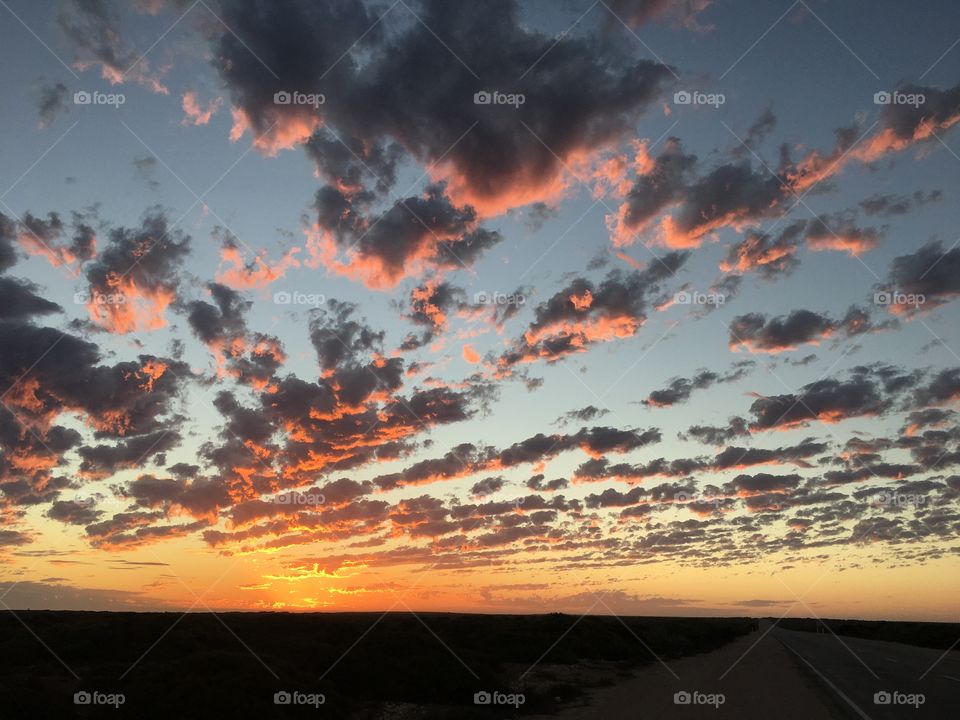 Sunset outback Australia