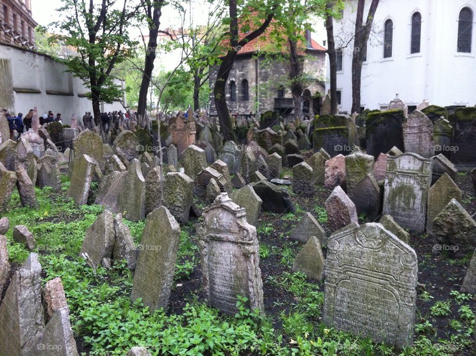 Old Jewish cemetery in Prague, Czech Republic