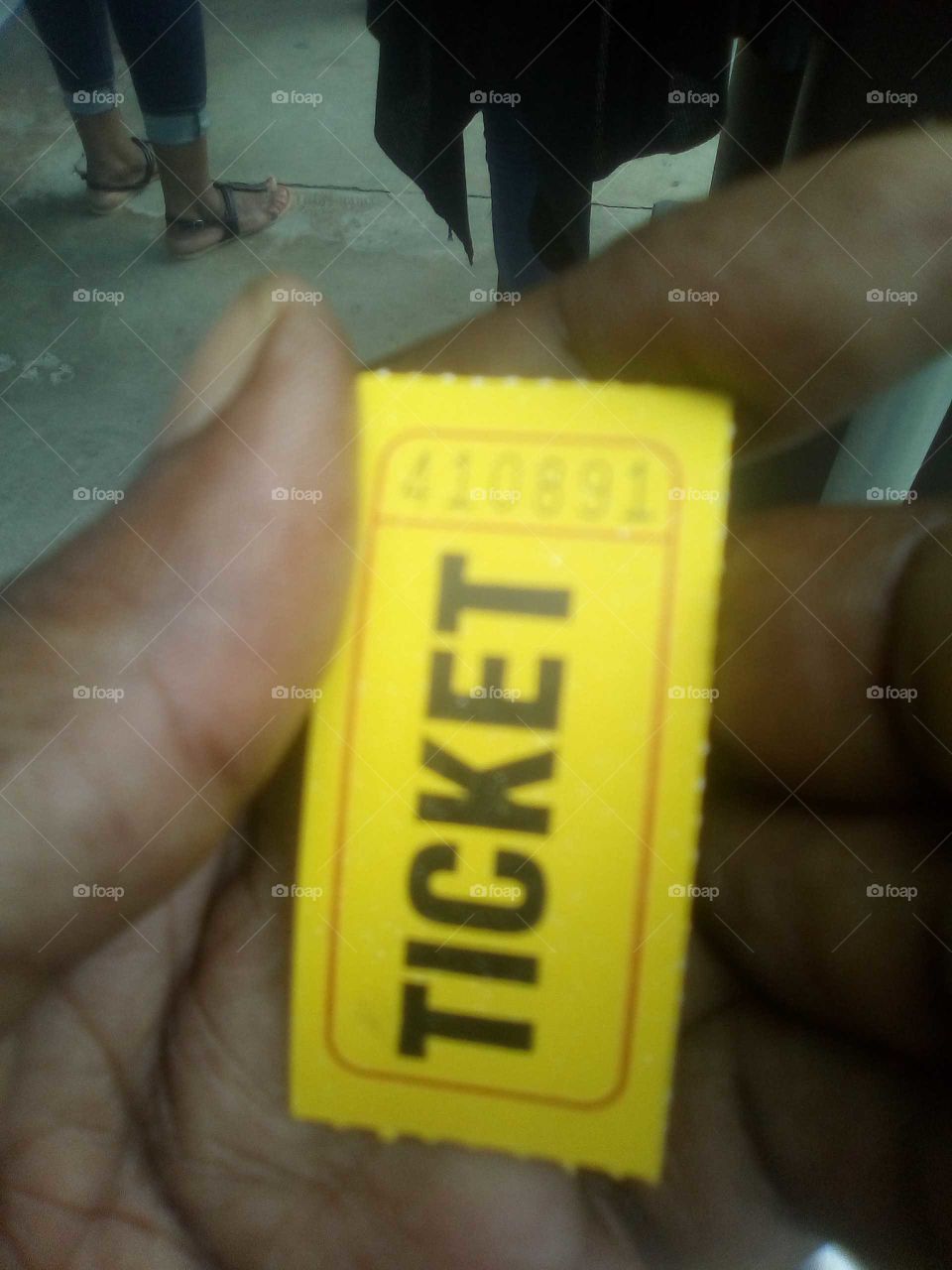 the beautiful picture of the ticket I am holding in my hands to make should that I can enter in the Bank  have you ever see it .