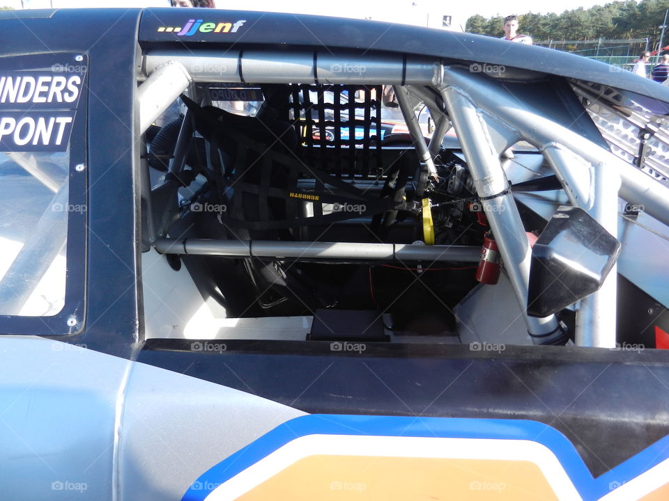 Peeking inside a NASCAR.
