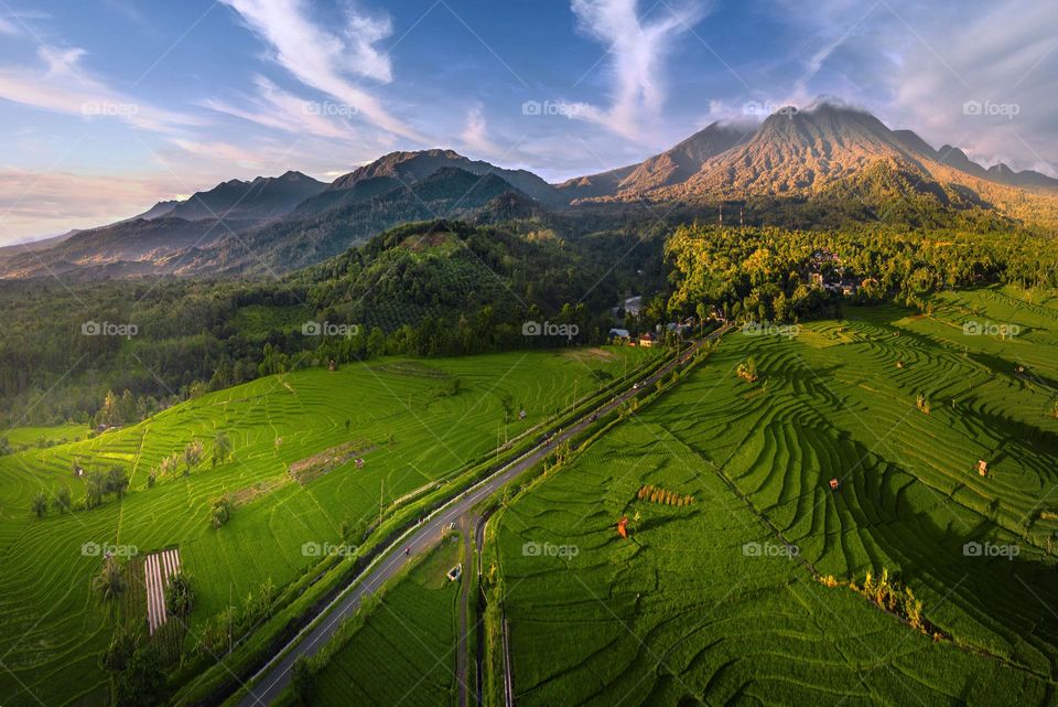 Beautifull scenery indonesia mountain