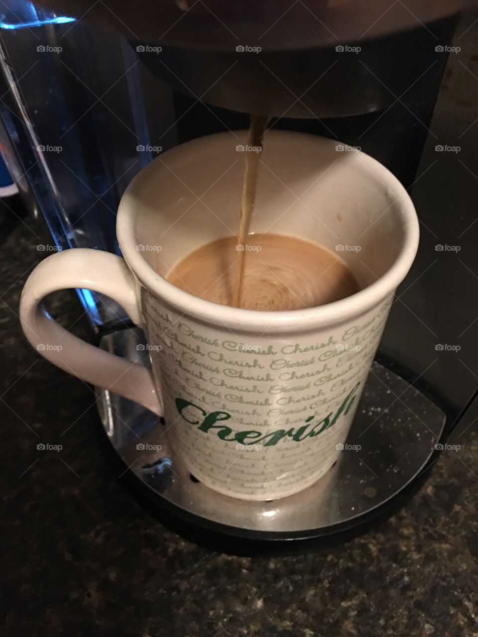 Making coffee 