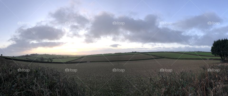 View across fields 