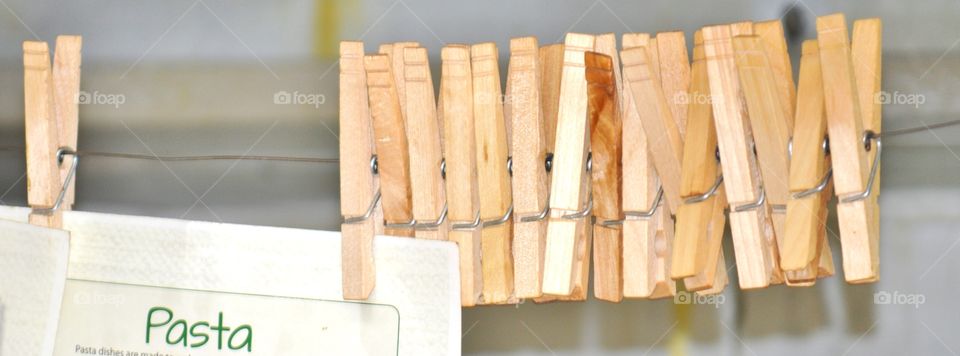 Hanging clothespins