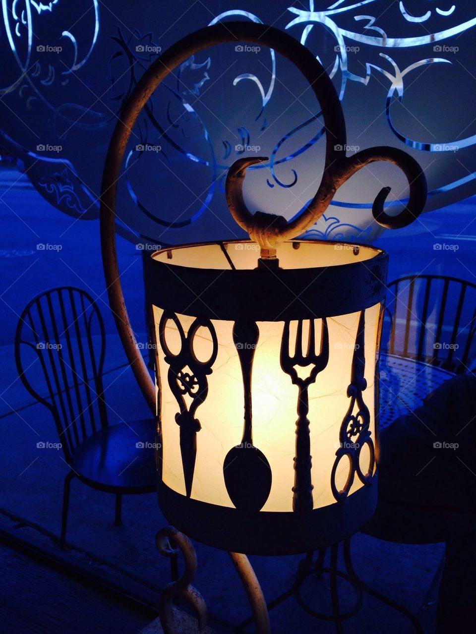 Close-up of glowing lamp