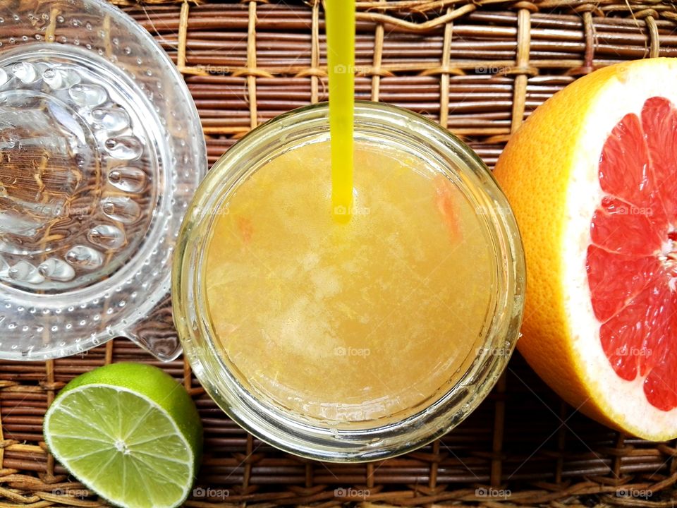 Simple citrus juice on hot days