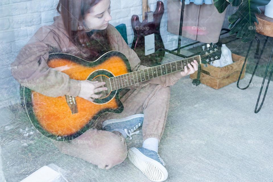 woman and window