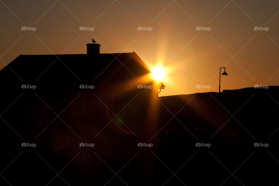 Sunset house Bohuslän sweden