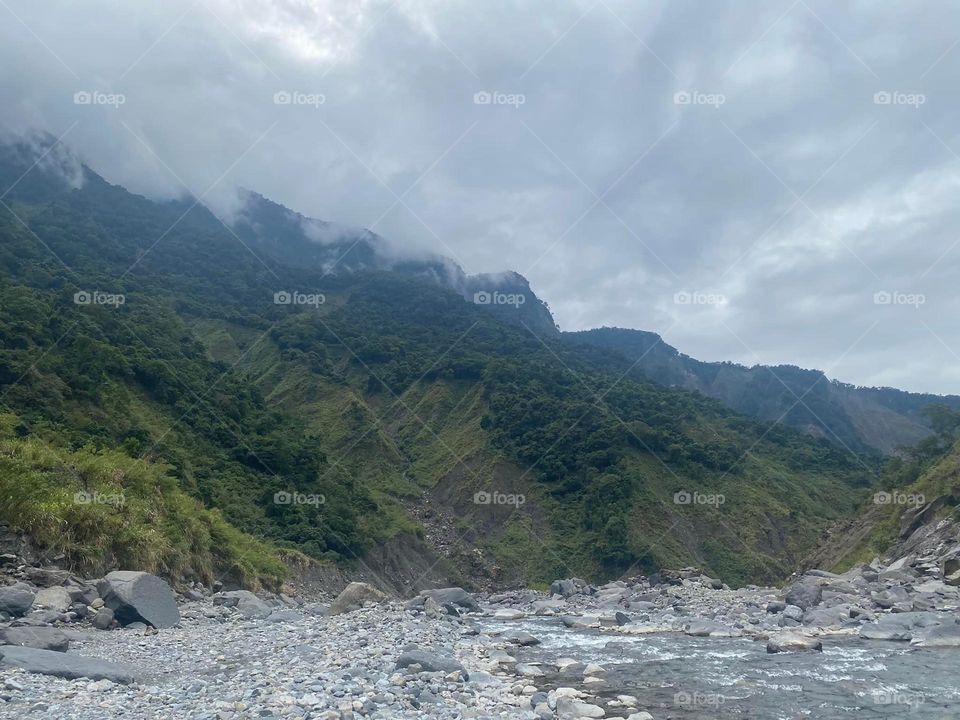 Beautiful river in mountain scenery