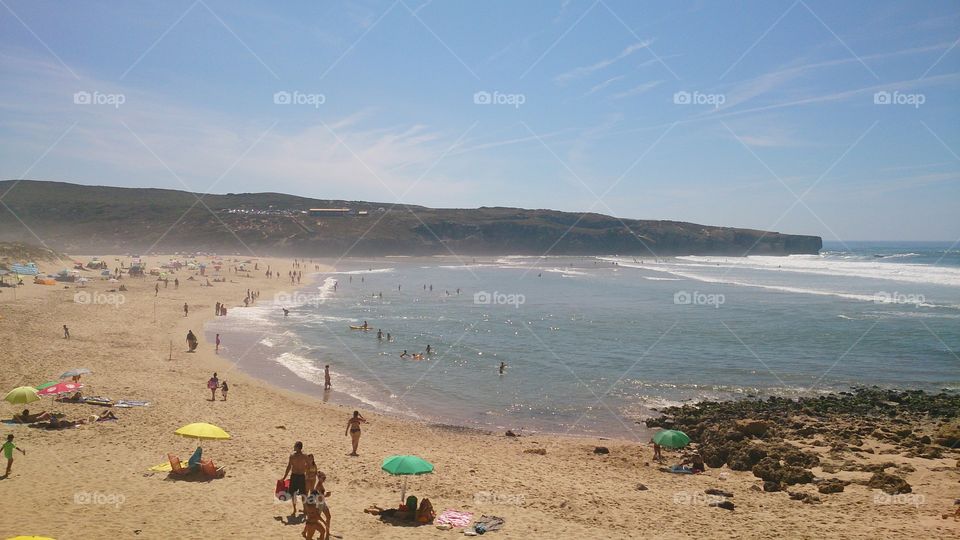 portuguese beach. big beautiful beach