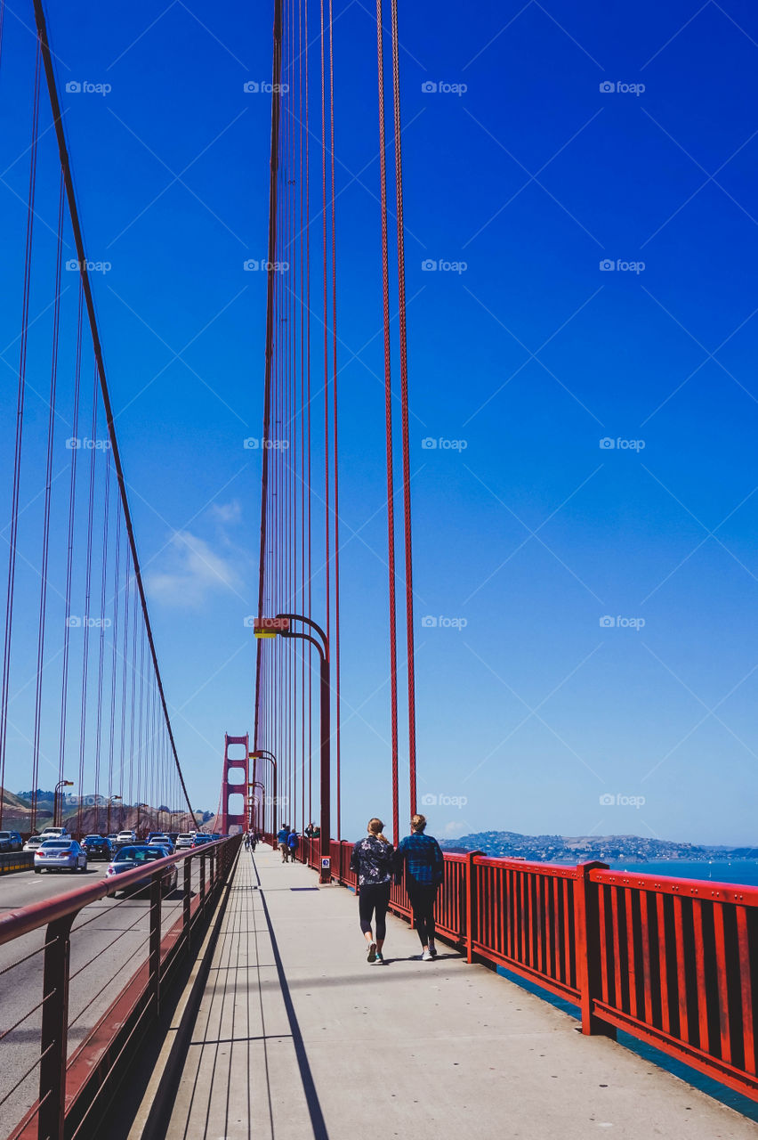Beautiful lines of the Golden Gate Bridge, San Francisco, USA