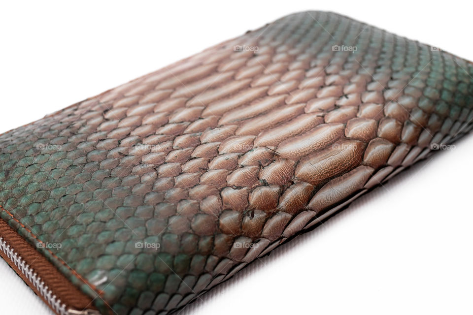 Fashion luxury snakeskin python wallet.