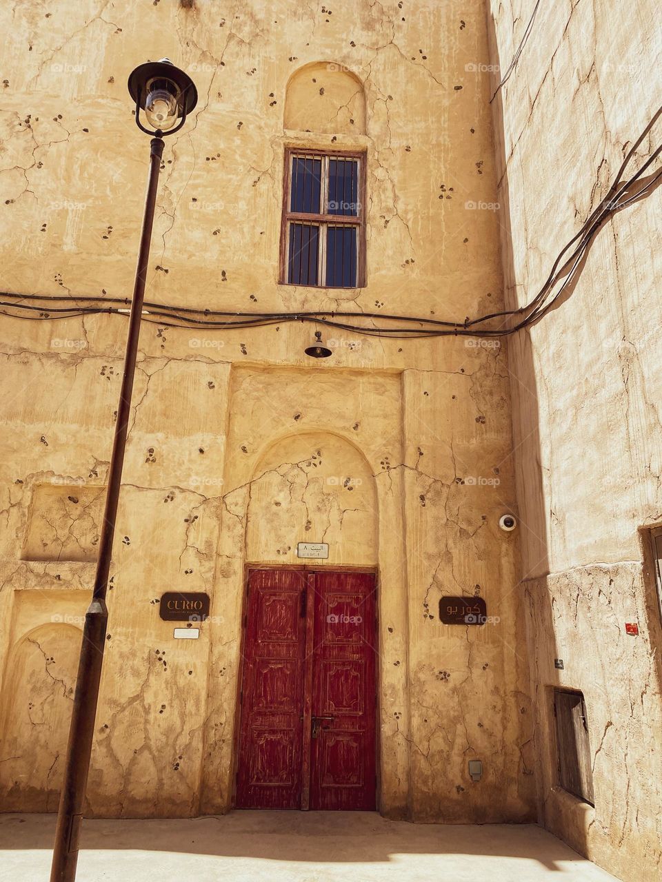 Rectangle art’ ancient door and window . 