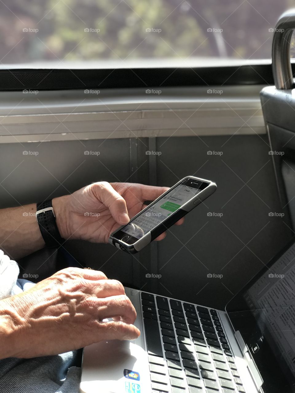 Banking on the train