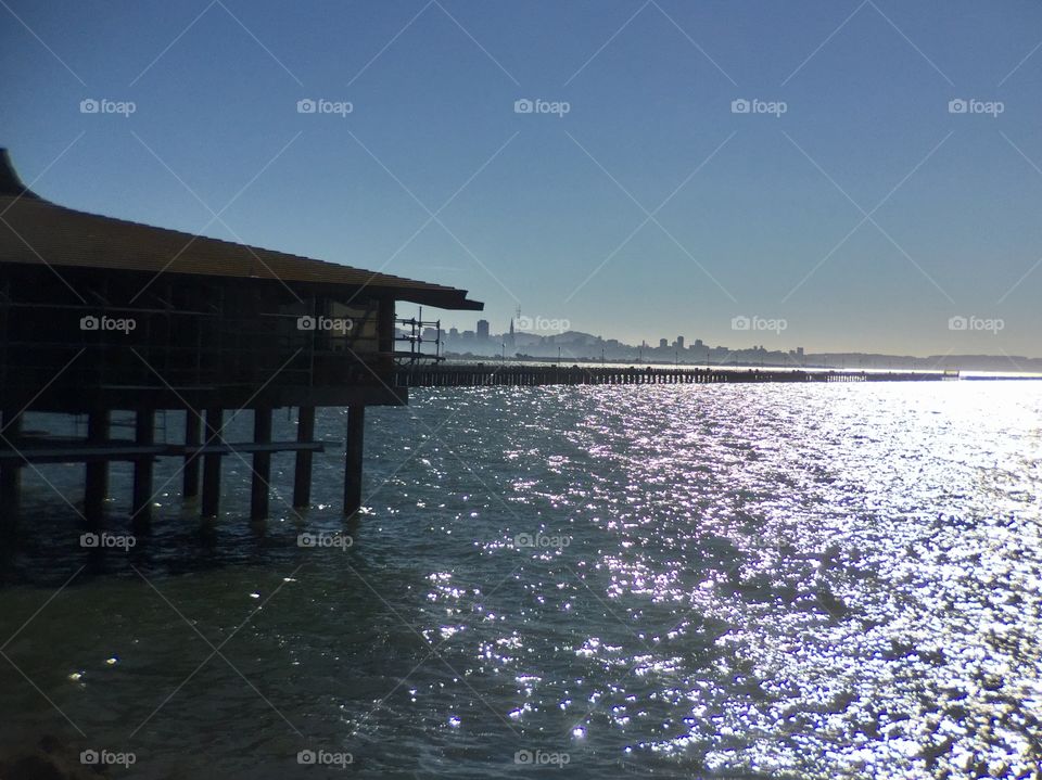 Seascape, pier