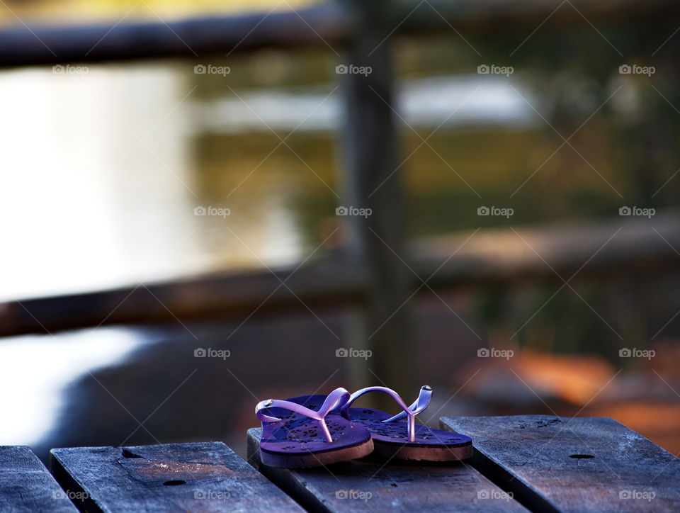 Sandles on a table