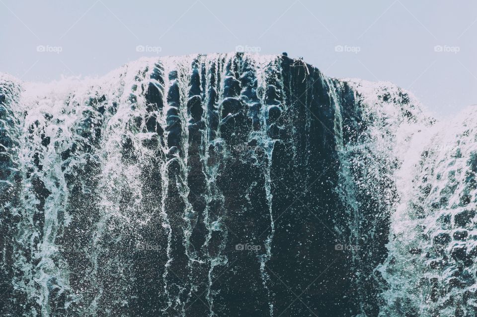 View of scenic waterfall
