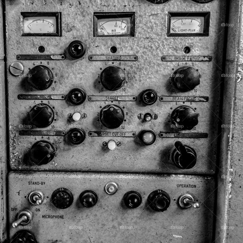 Old tv studio panel 