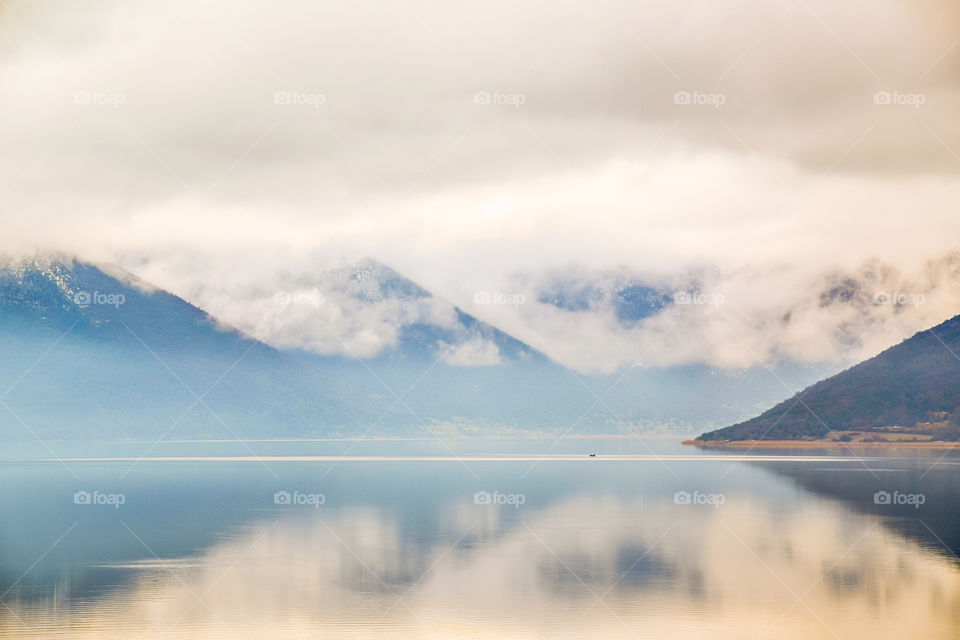 Clouds on mountains