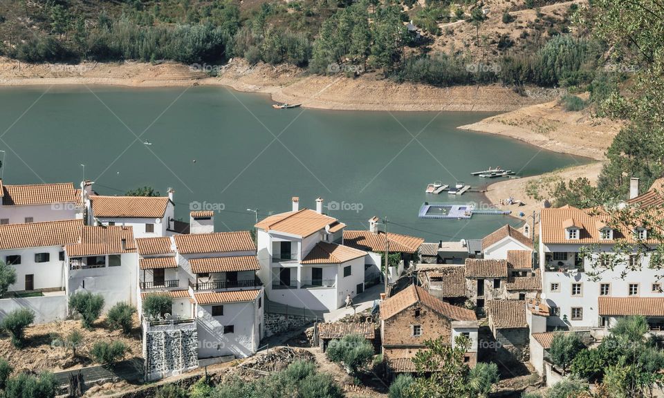 Zaboeira, a town on the Rio Zêzere, Portugal 