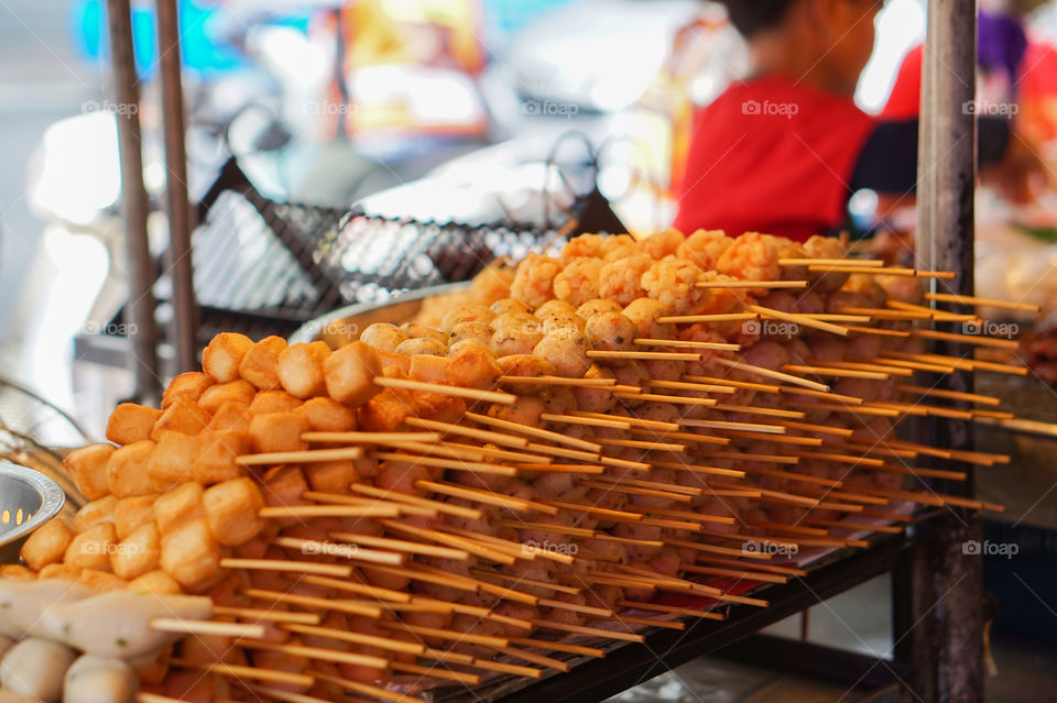 meat ball,street food in Thailand