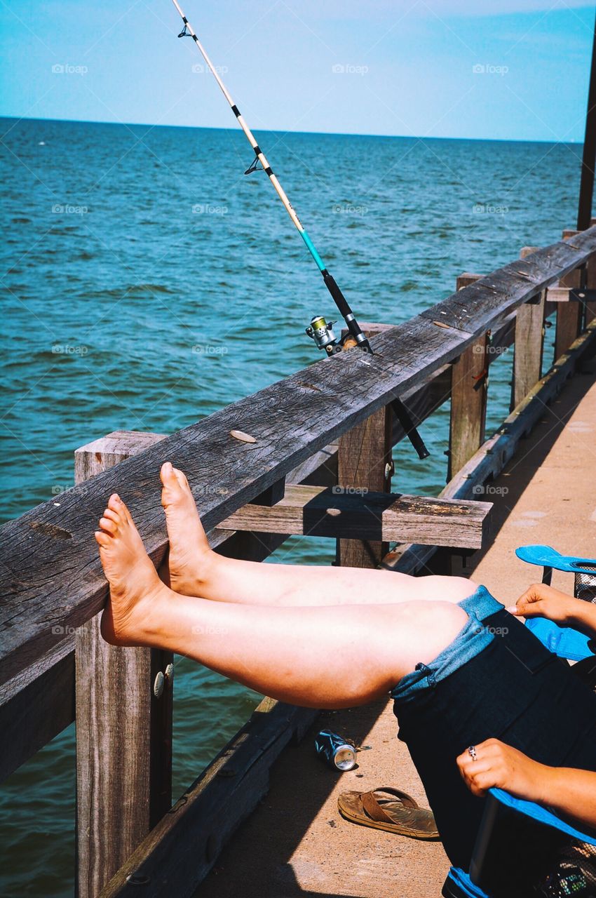 Fishing off the pier