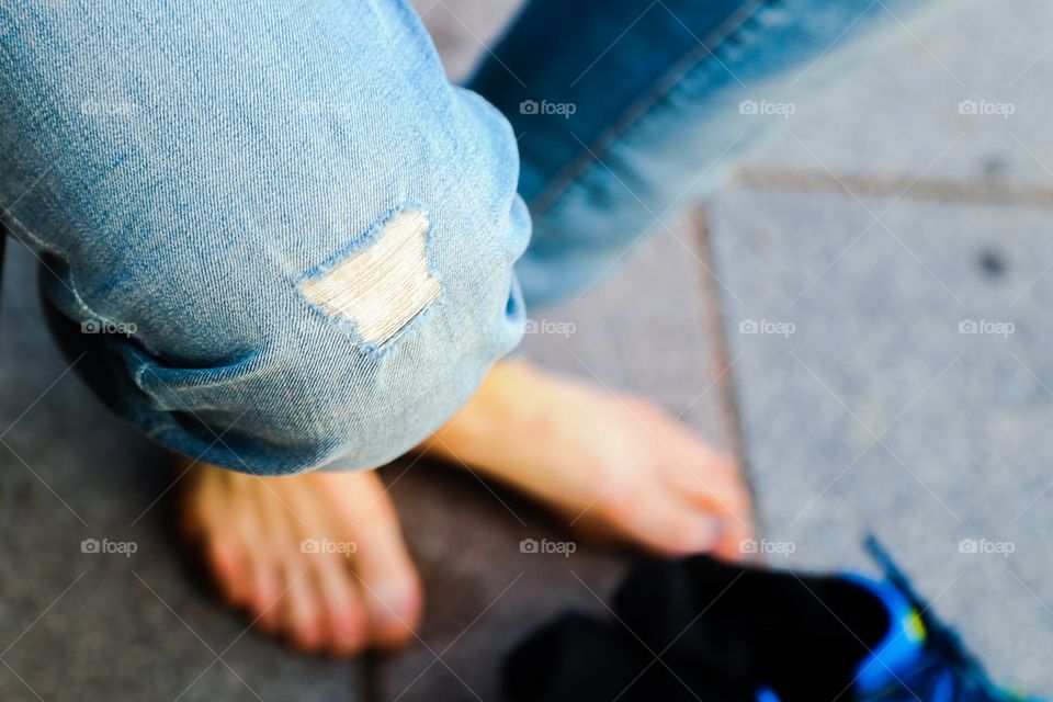 Close-up of denim