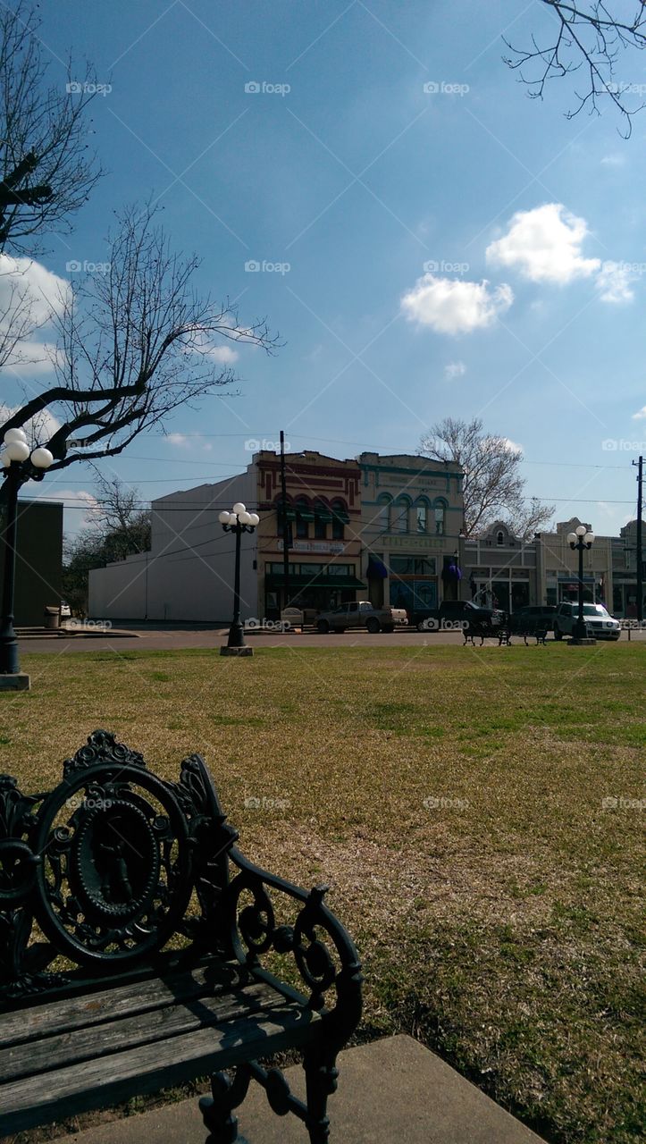 Wharton,Texas Town square.