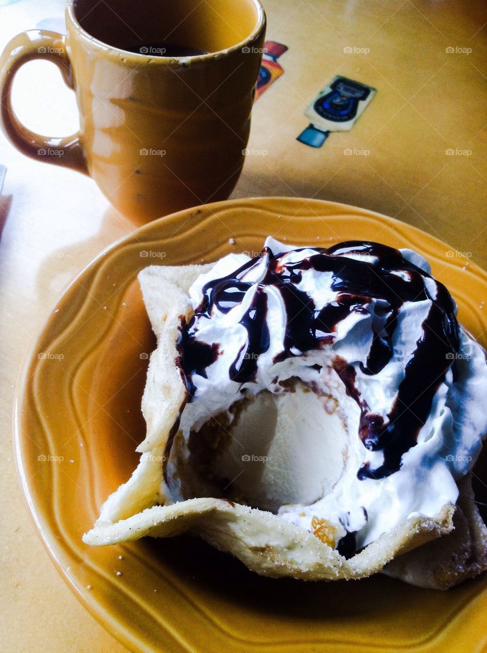 Mexican "fried" ice-cream