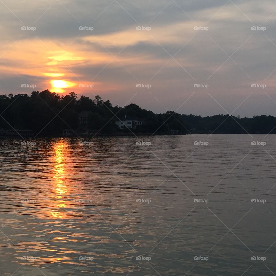 Lake Balboa. Lake view from Last Chance Restaurant 