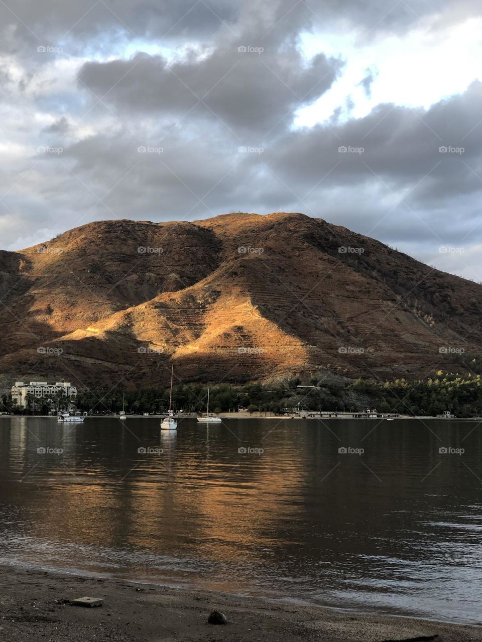 Marmaris İçmeler Turkey mountain on a sunset light 