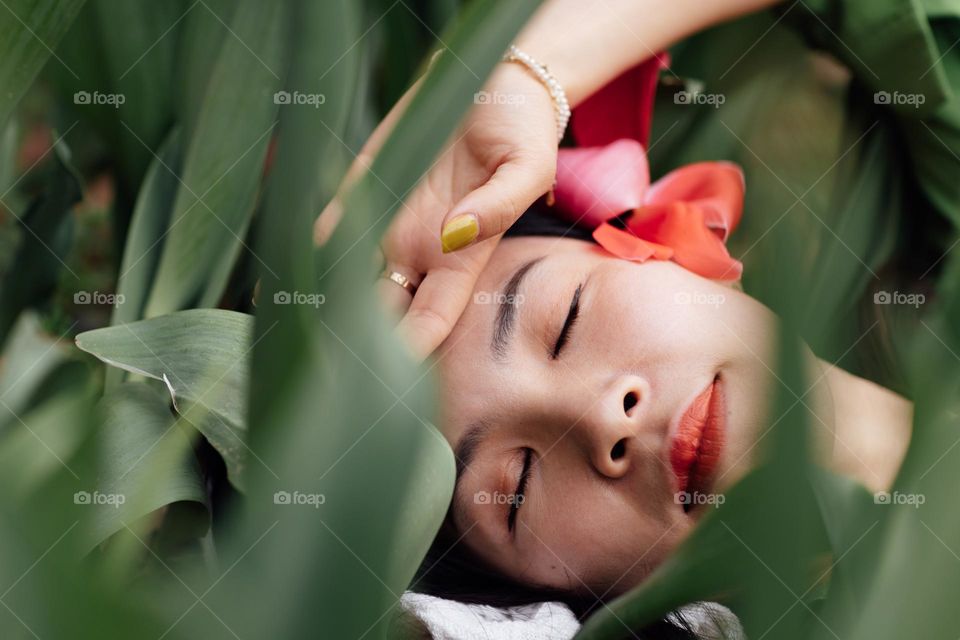 Portrait of beautiful Asian woman 