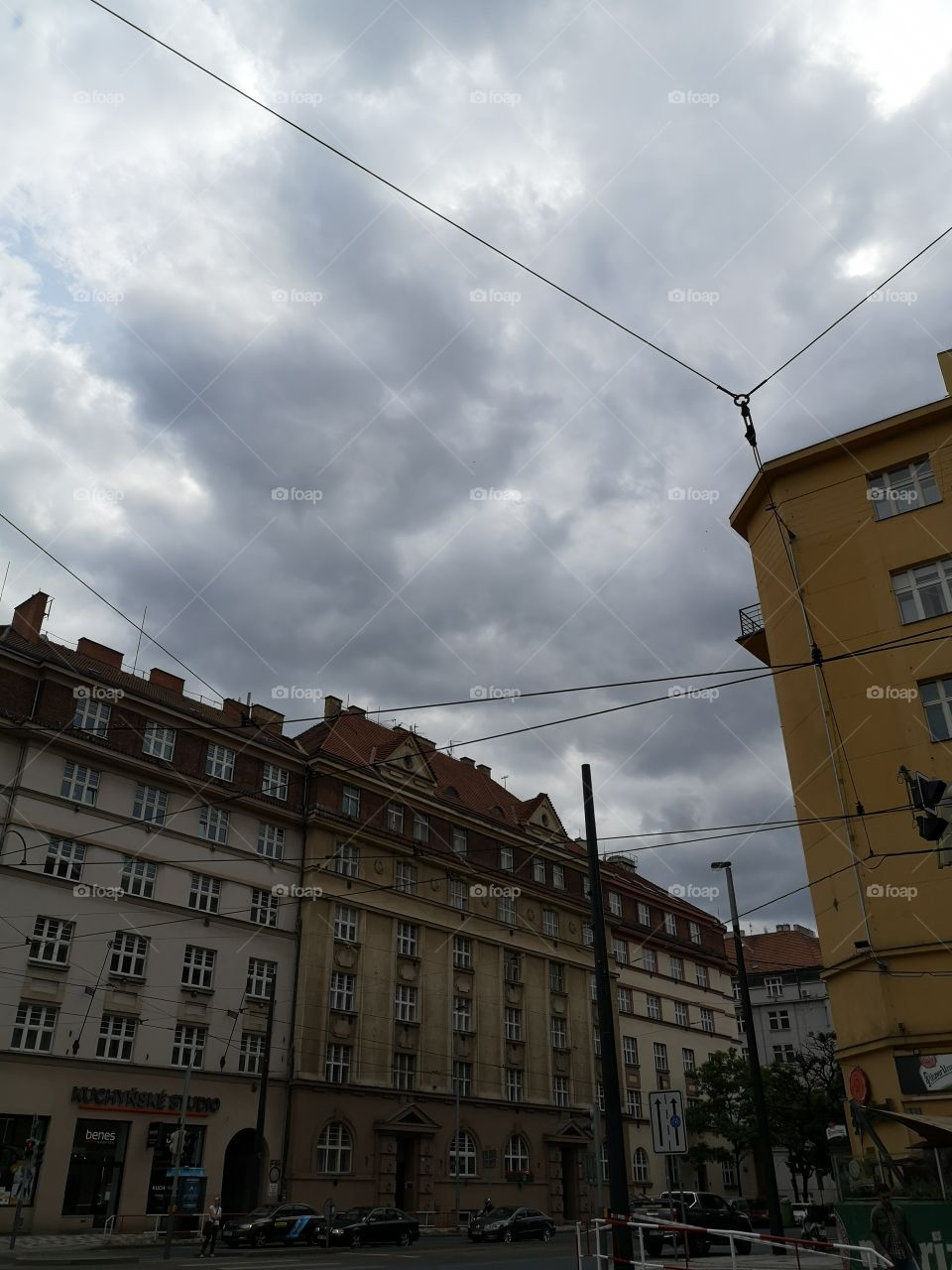 Heavy clouds in the Prague
