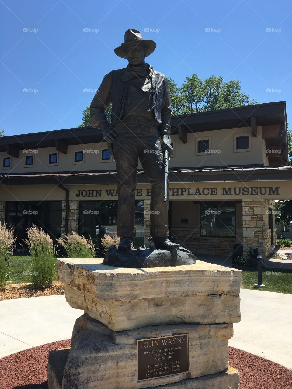 John Wayne Statue in Winterset, Iowa