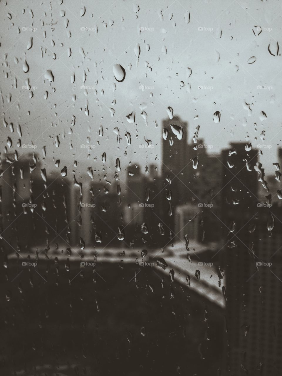 Glass and rain