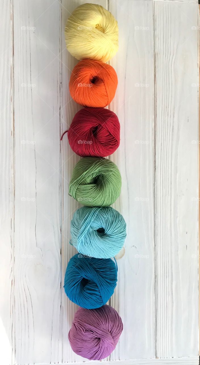 Yarn - a rainbow line