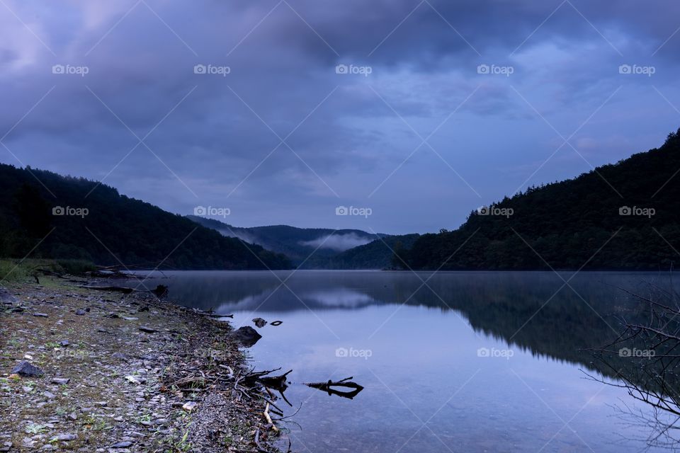 Cloudy day at Eifel National Park Germany 