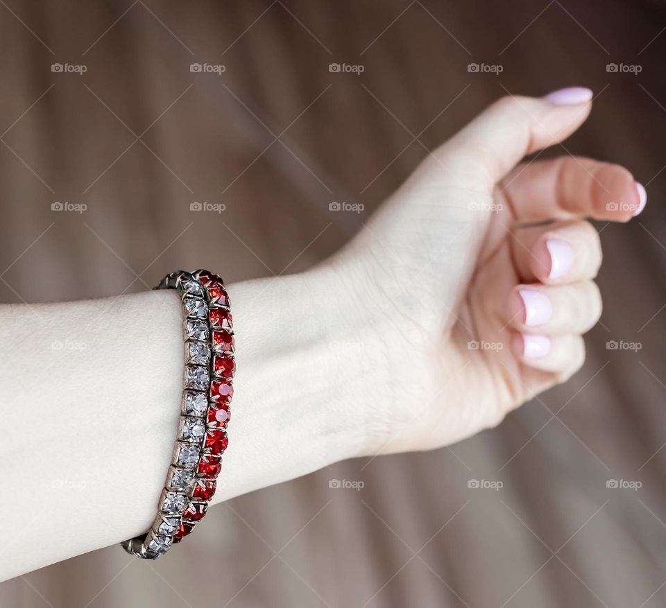 bracelet on hand of person