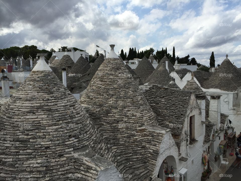 Trulli, typical houses,Alberobello, Puglia, Italy