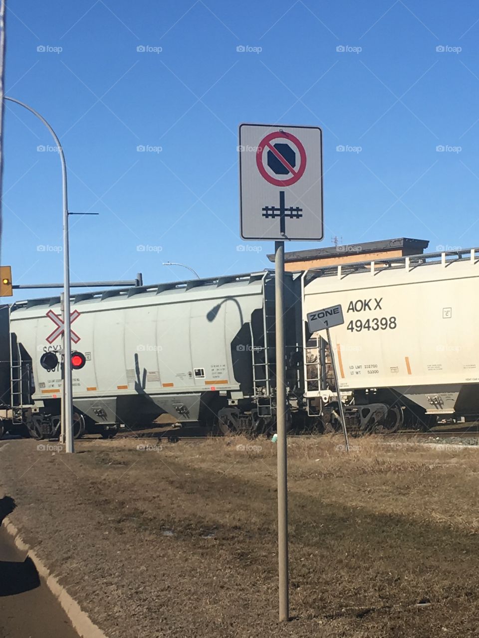 Train stopping traffic 