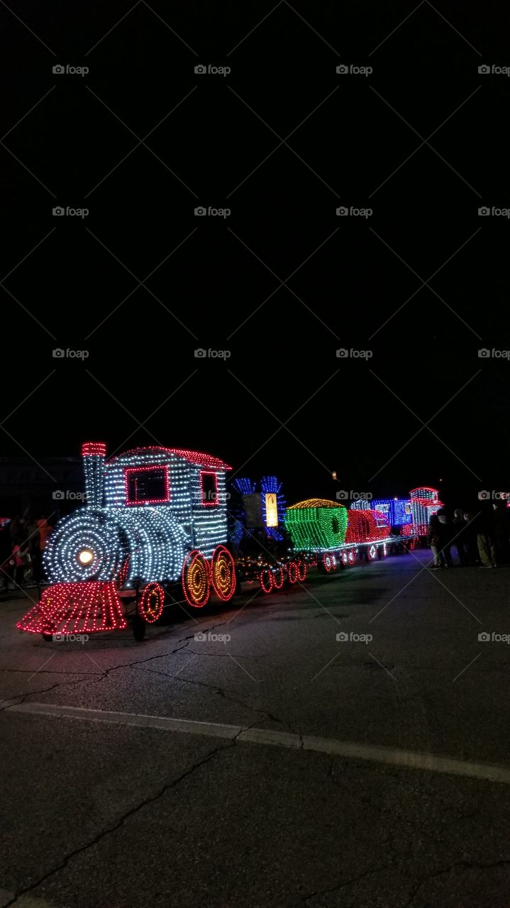 lighted train display